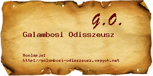 Galambosi Odisszeusz névjegykártya